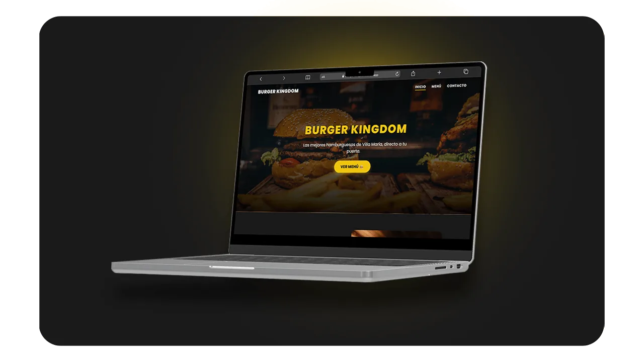 Burger Kingdom Web App: web app de pedidos desarrollado por Kairos