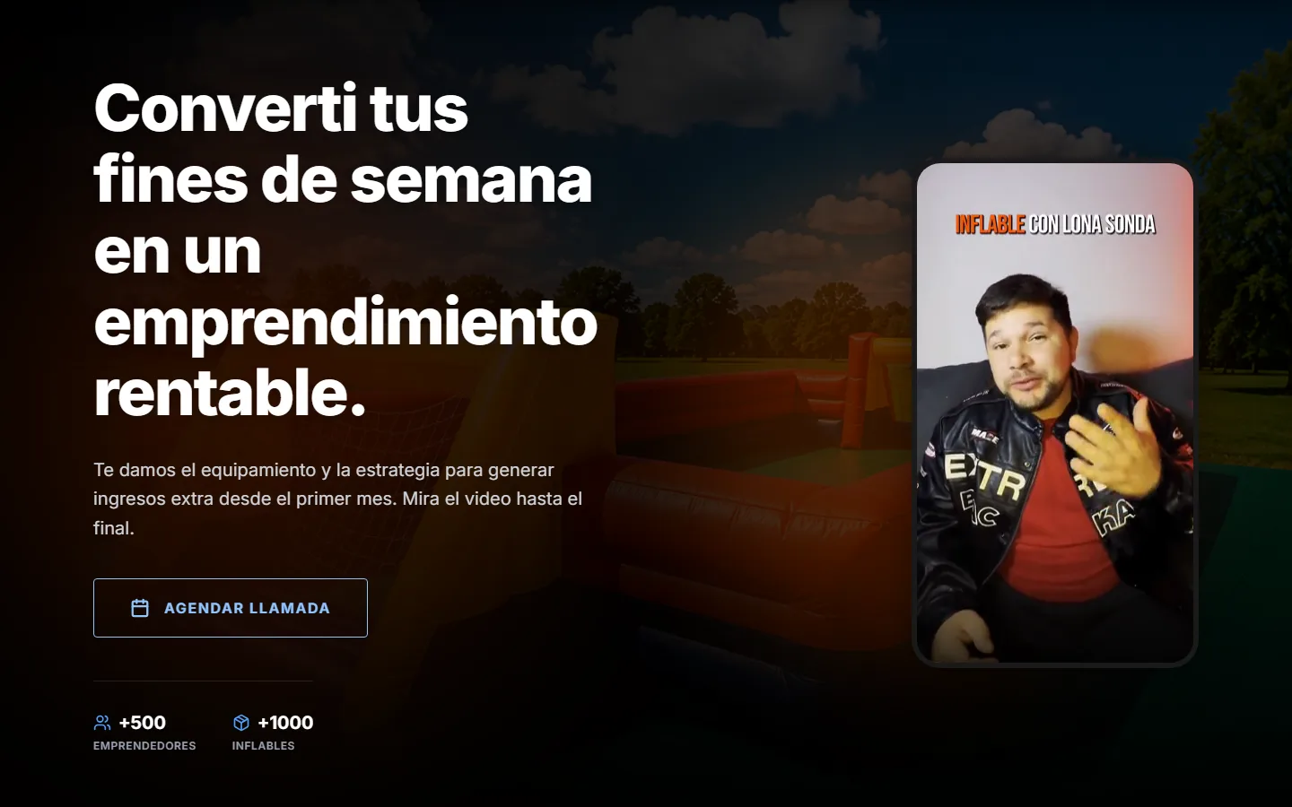 Maty Inflables: landing de ventas desarrollado por Kairos